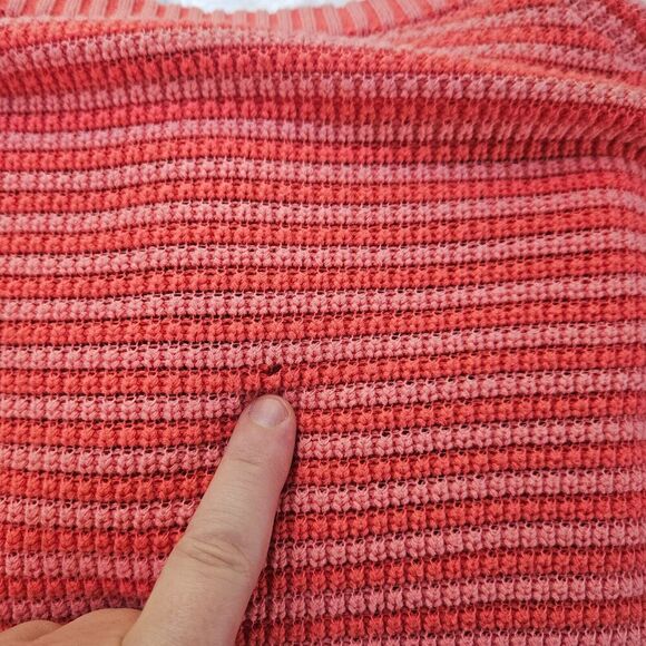 MICHAEL STARS Maggie Tonal Stripe Sweater Large Crewneck Pullover Long Sleeve - Picture 4 of 7